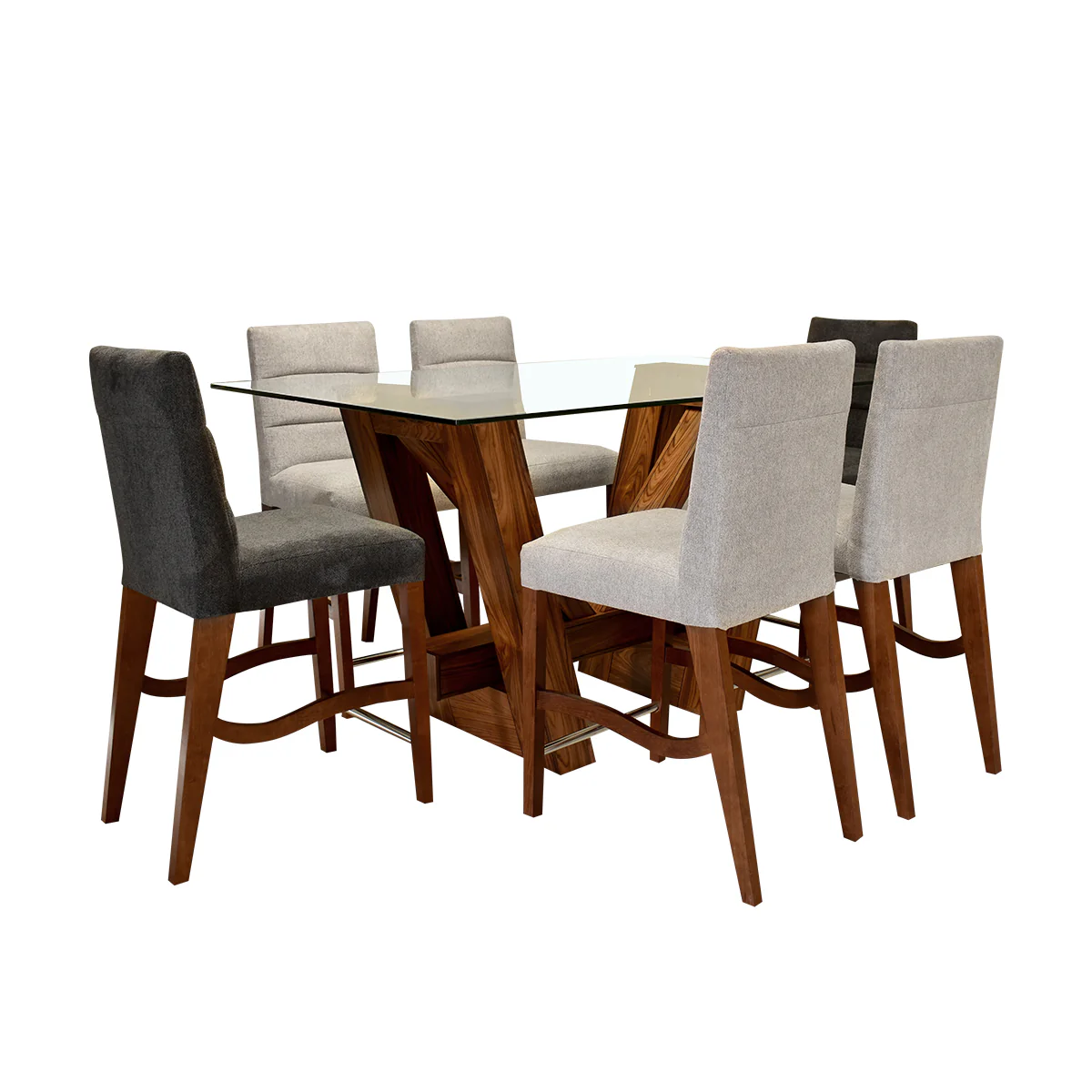 Antecomedor Sidney 6 Bancos (4 Beige -2 Grises) - Image 3