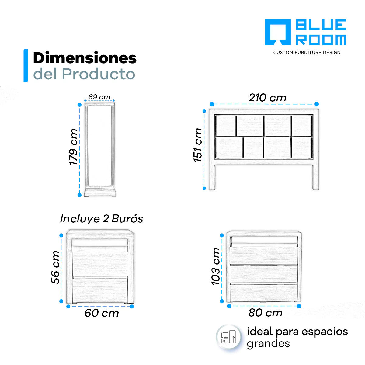 Recámara King Size Presley 5 Pz - Image 25