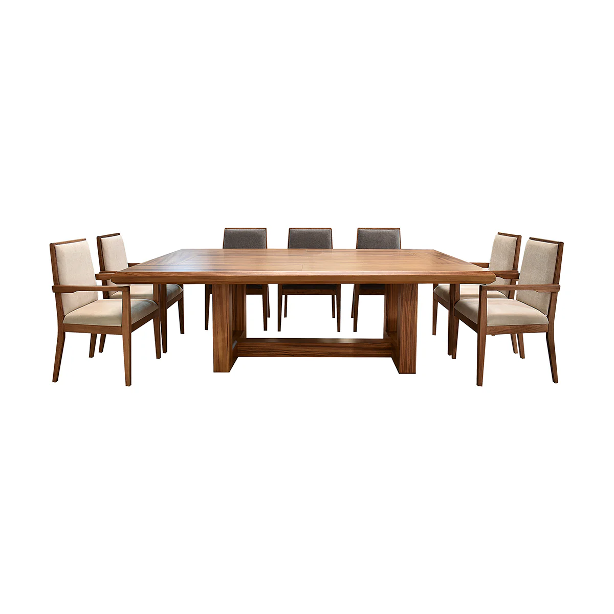 Comedor London - Parota - 4 Sillas Beige y 6 Sillas Gris - Image 3