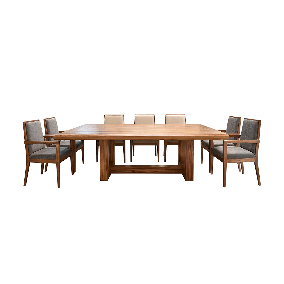 Comedor London - Parota - 6 Sillas Beige y 4 Sillas Gris - Image 3