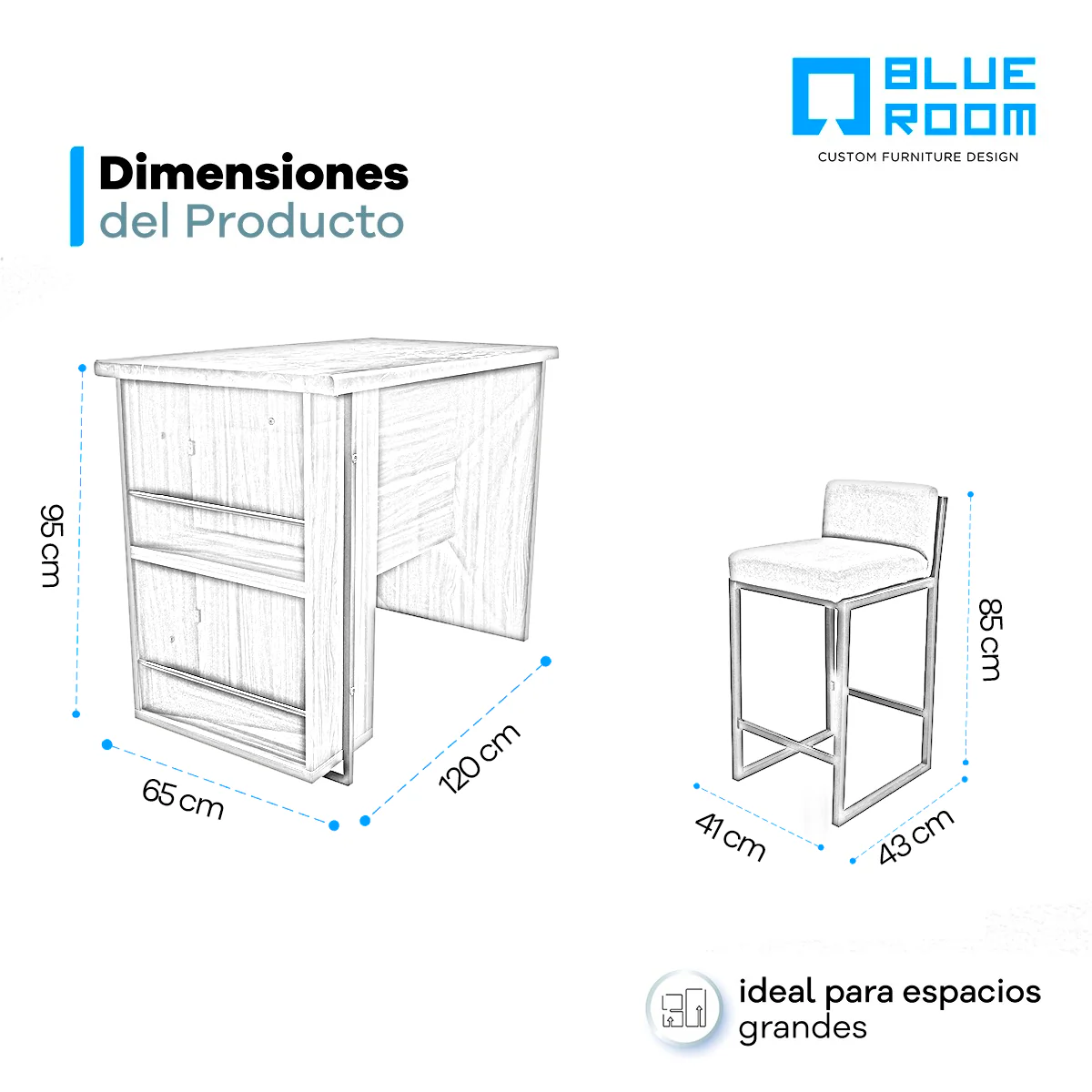 Desayunador Corey - 4 Personas - Formaica Melamina Gris - Image 20