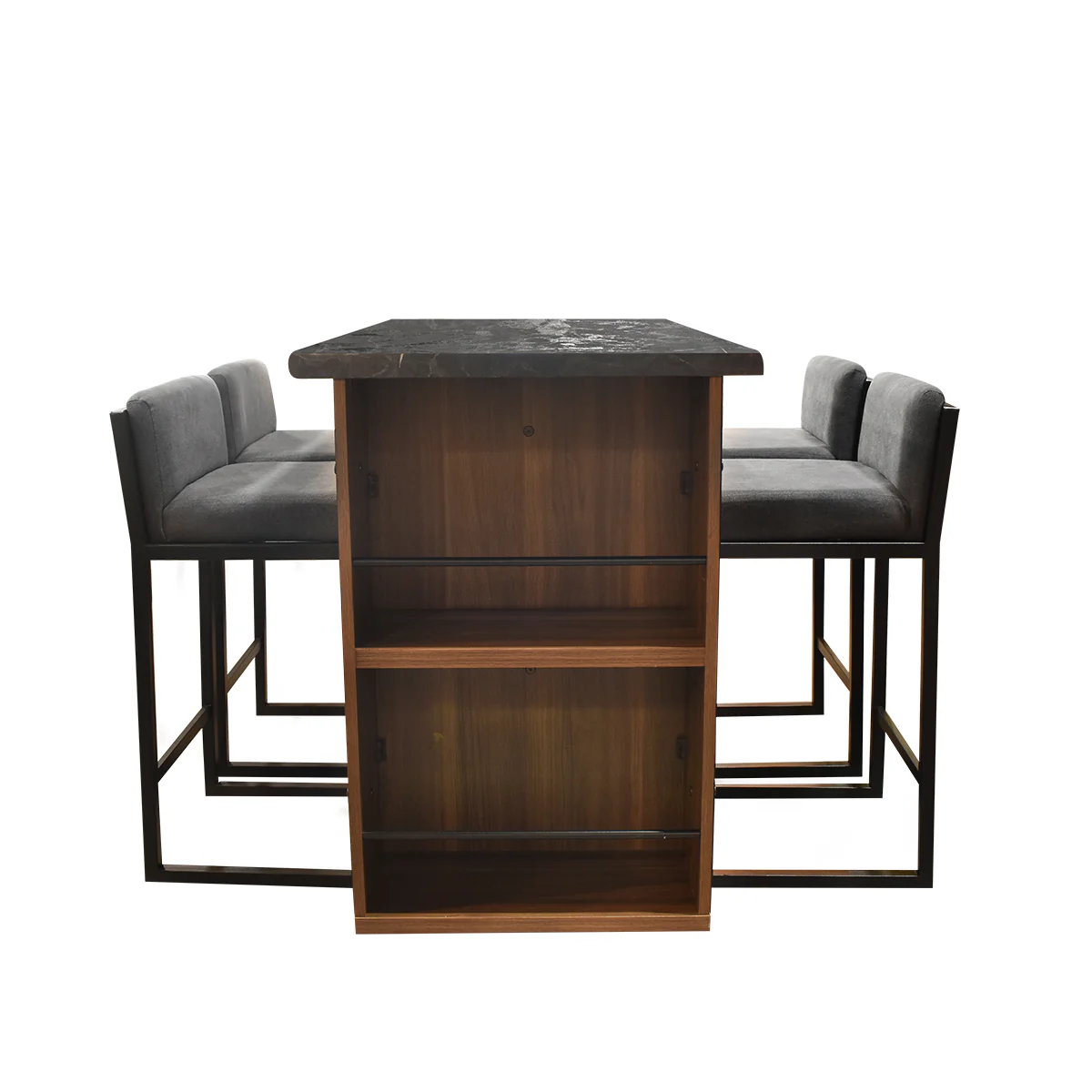 Desayunador Corey - 4 Personas - Formaica Melamina Gris - Image 4