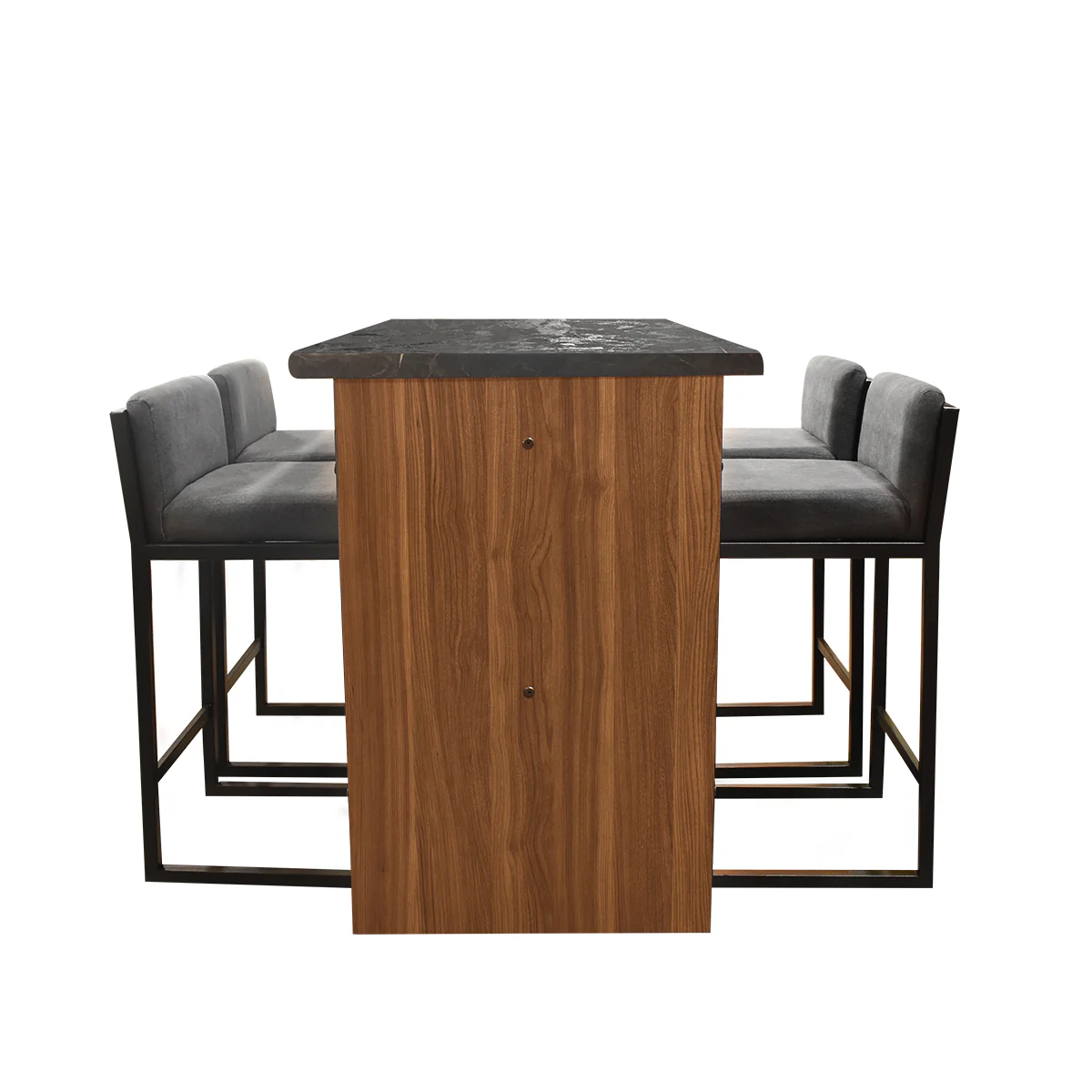 Desayunador Corey - 4 Personas - Formaica Melamina Gris - Image 5