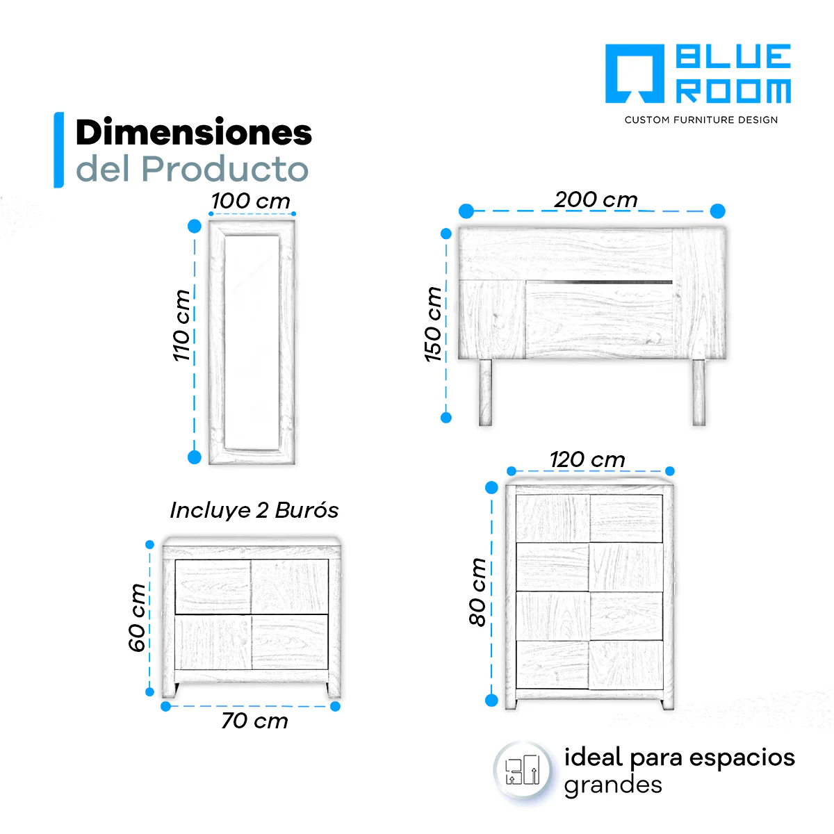 Recámara King Size Neruda II 5 Pz - Image 18
