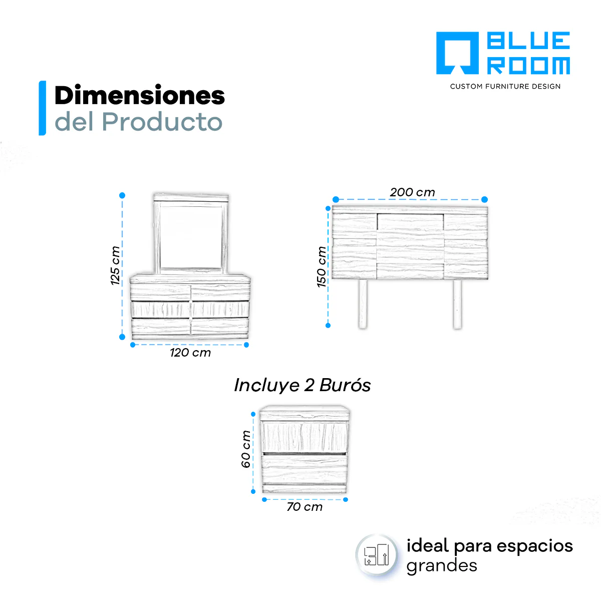 Recámara King Size Castilla - Tzalam 5 Pz - Image 26