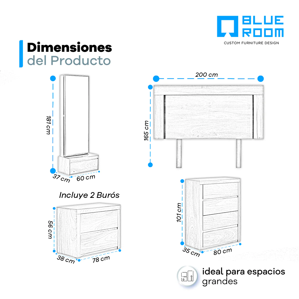 Recámara King Size Constanza 5 Pz - Image 18