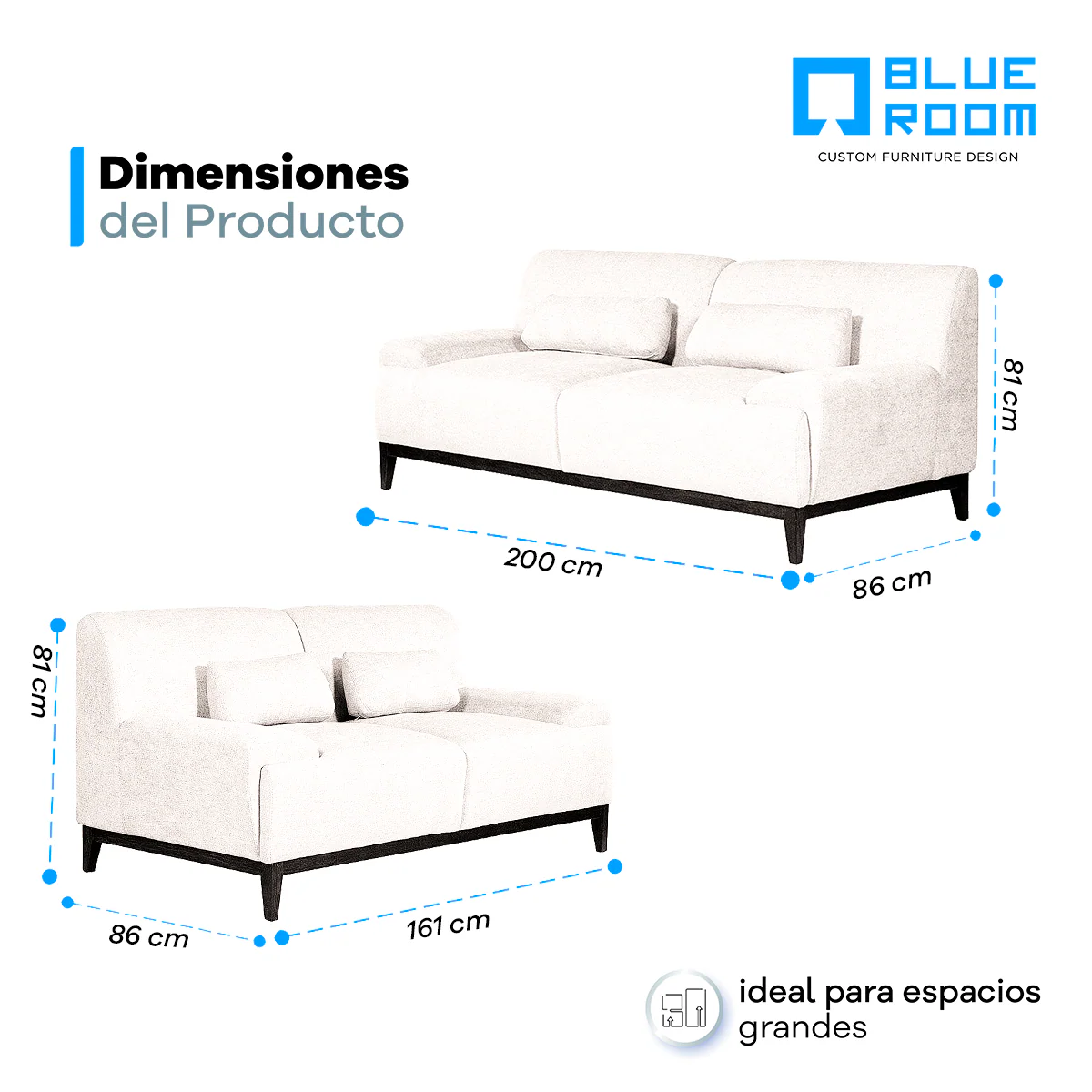 Sala Aero - Sofa y Love Seat - Daca Beige - Image 11