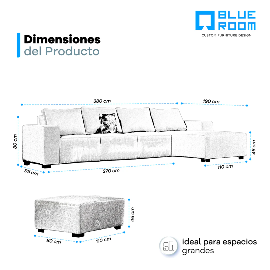 Sala Nativo   4 pzas - Oslo Humo - Chaise Derecho - Image 21