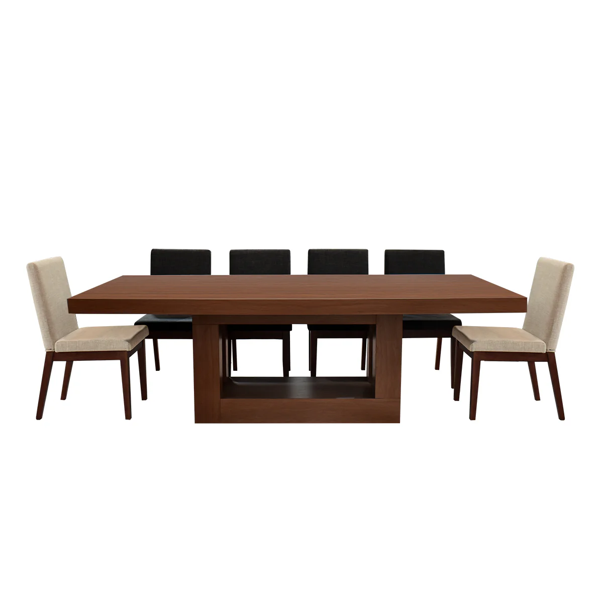 Comedor Armenia-Tzalam 2 Sillas Beige y 8 Sillas Smoke - Image 4