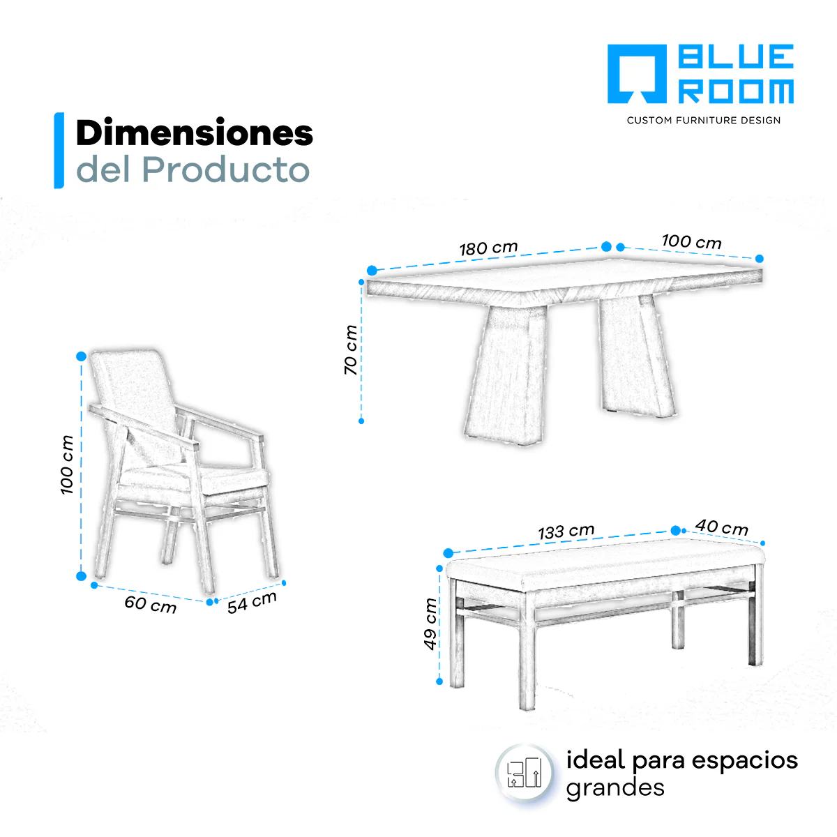 Comedor Verona 4 Sillas y 1 Banca - Image 13