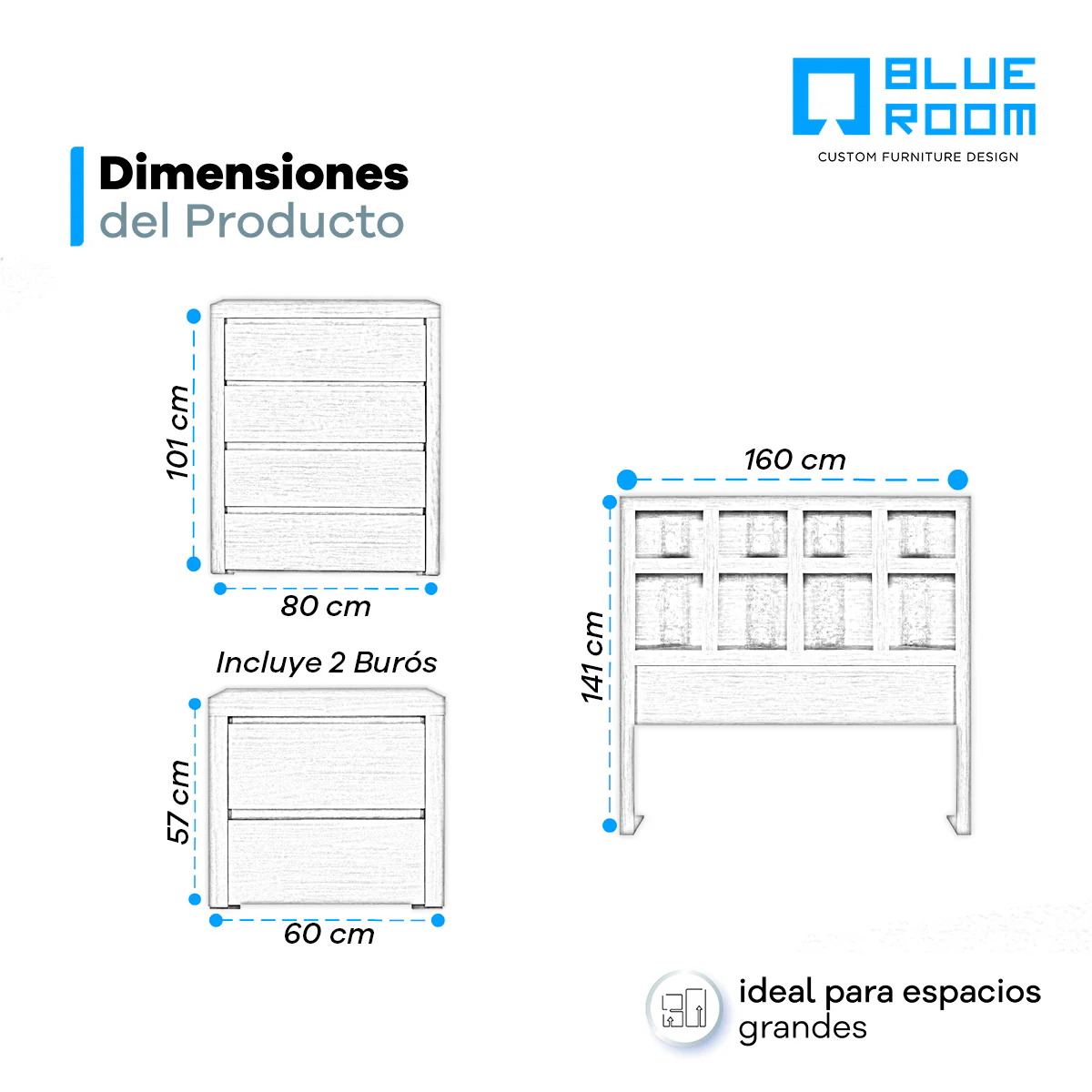 Recámara Matrimonial Picasso 4 Pz - Image 21