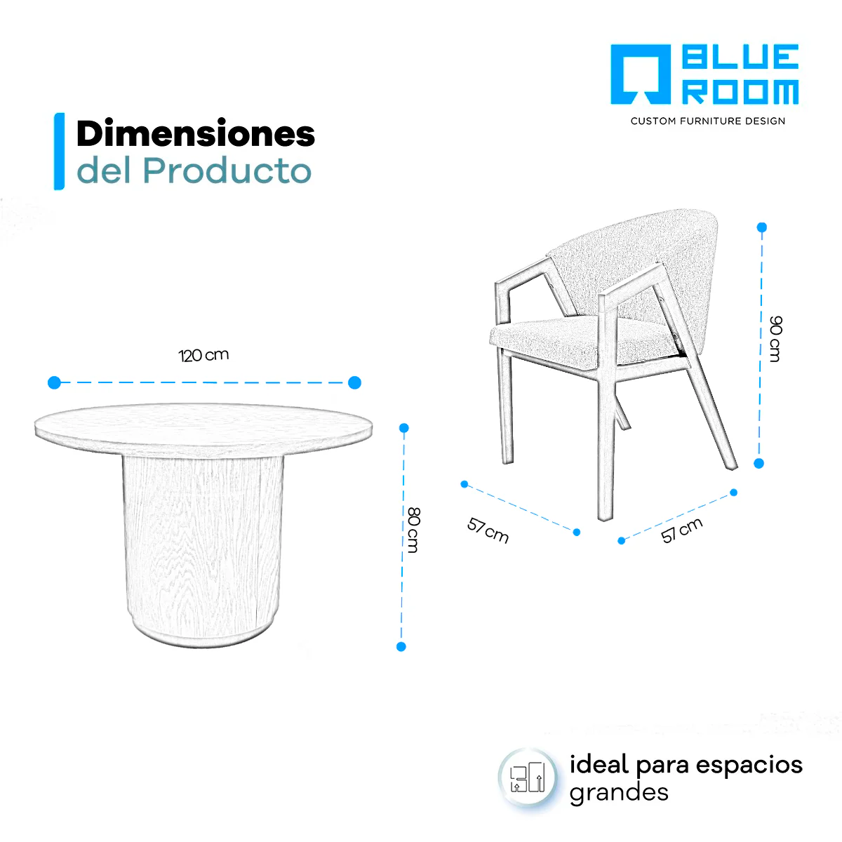 Comedor Arauca Circular 5P - Tabaco - Image 14
