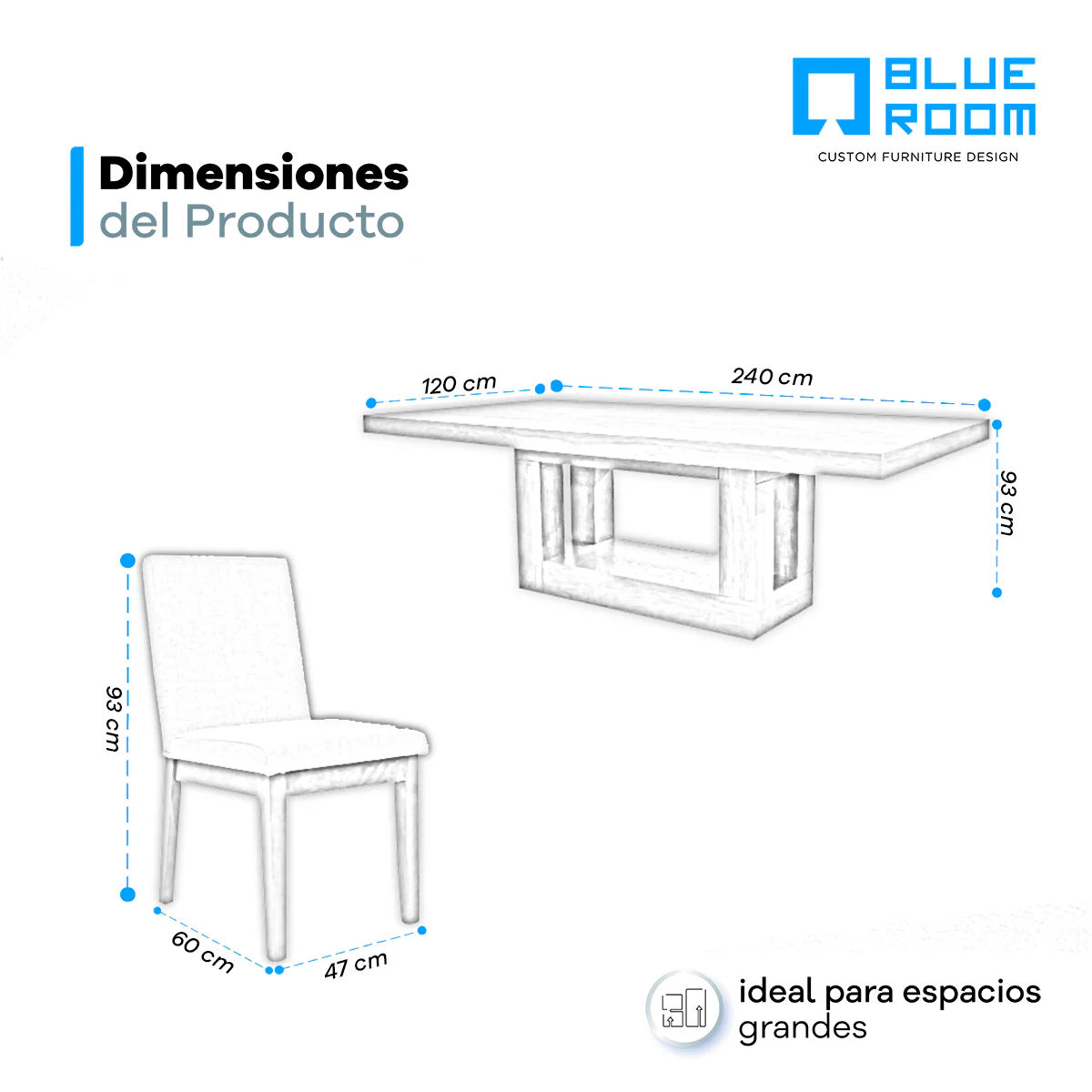 Comedor Armenia-Tzalam 2 Sillas Beige y 8 Sillas Smoke - Image 24