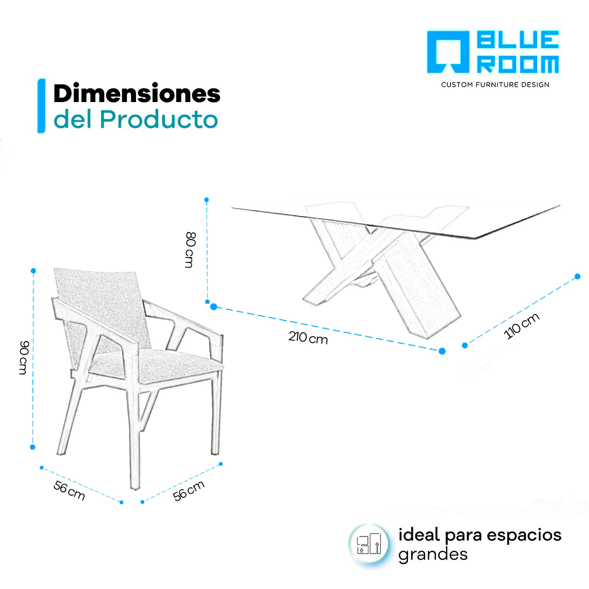 Comedor Howard - 8 personas - Cristal - Image 18