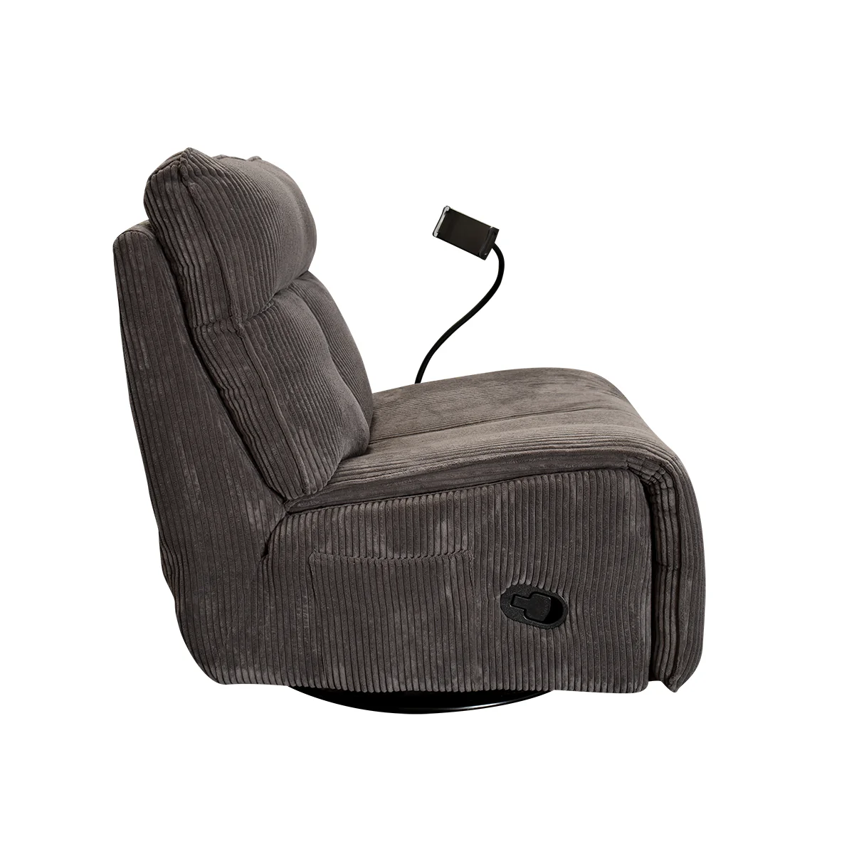 Sillón Giratorio Mecedora Reclinable de Tela Belle Sistema Manual -Lincoln Elephant - Image 11