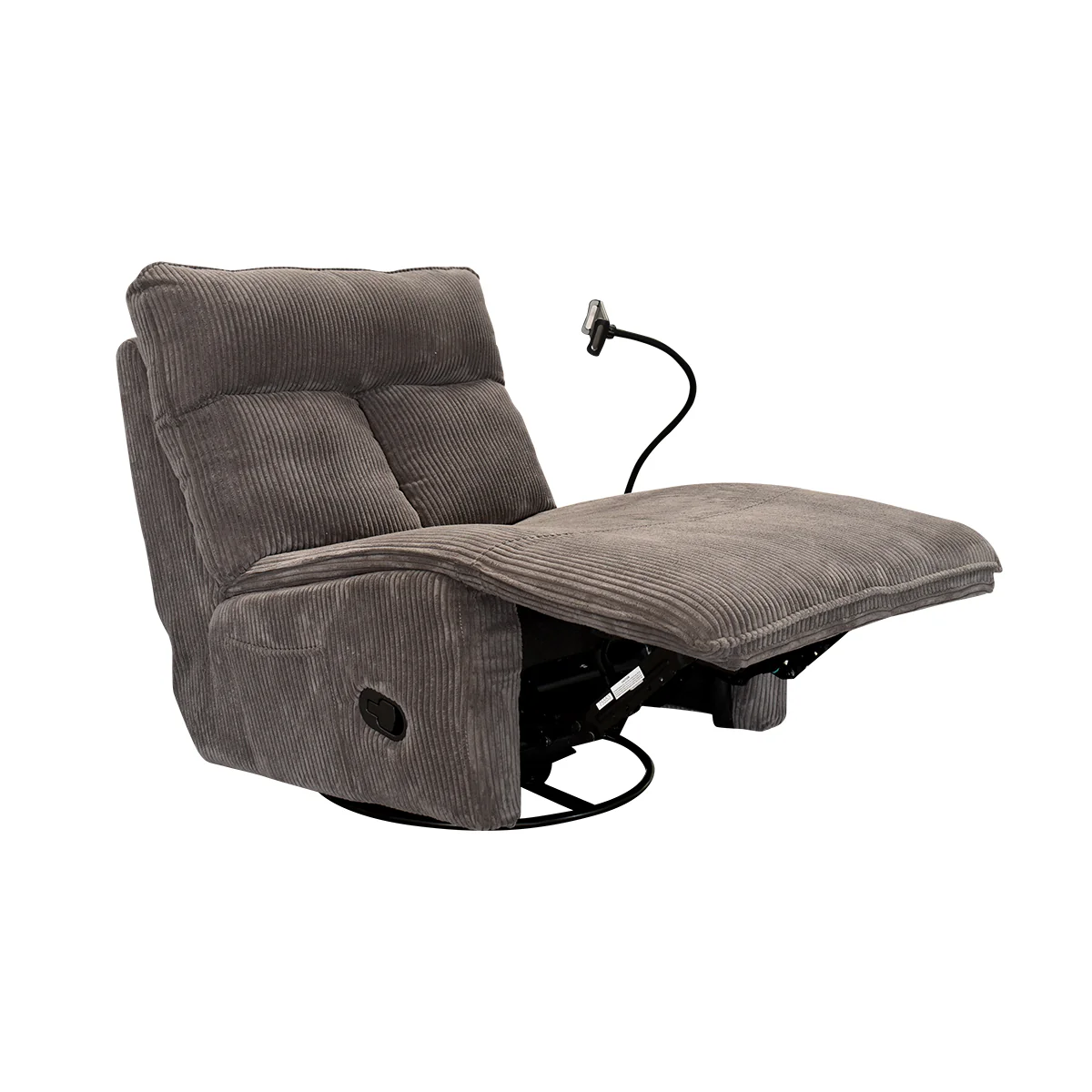 Sillón Giratorio Mecedora Reclinable de Tela Belle Sistema Manual -Lincoln Elephant - Image 7