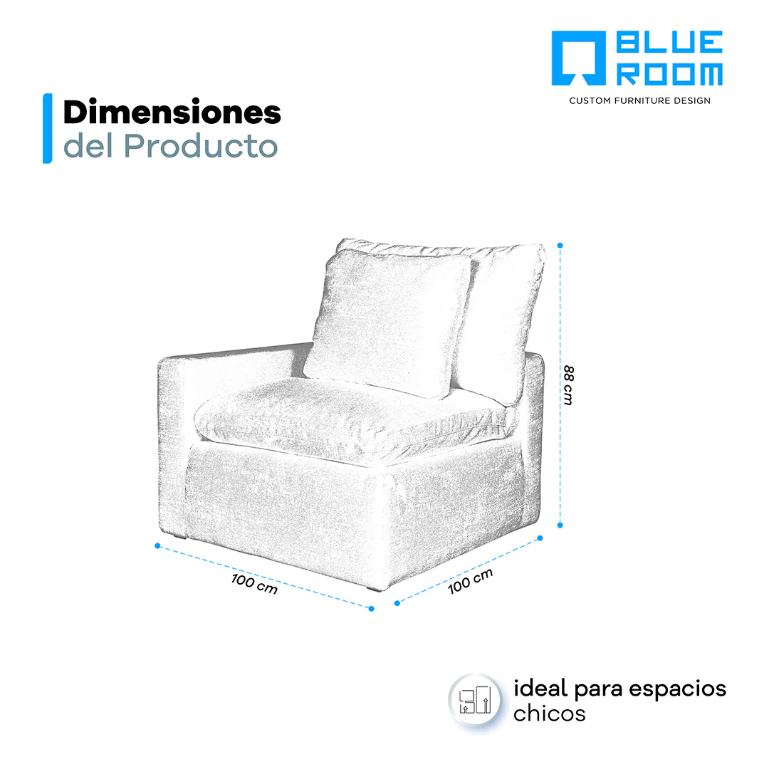 Sillón Softly Brazo Izquierdo - Malta Snow - Image 6