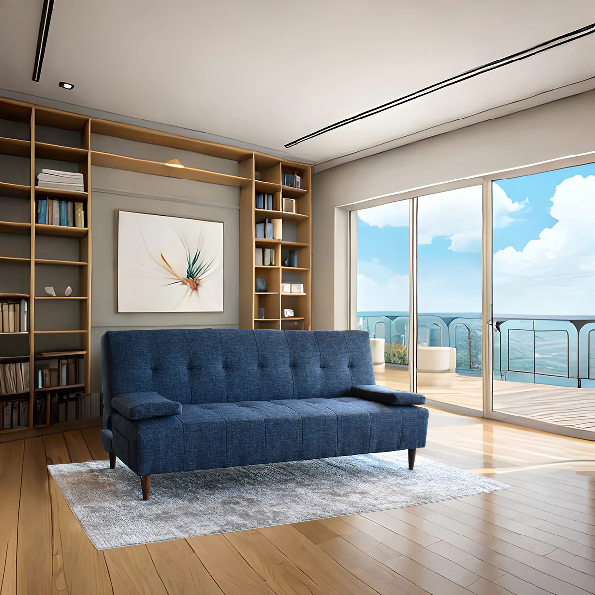 Sofá Cama Ohio - Azul - Image 4